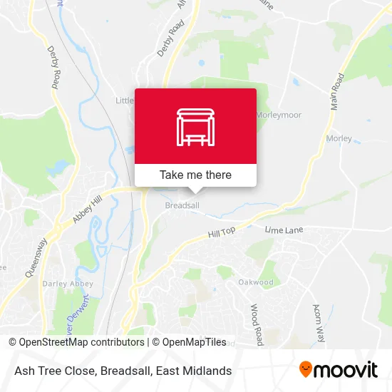 Ash Tree Close, Breadsall map