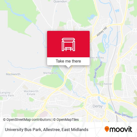 University Bus Park, Allestree map