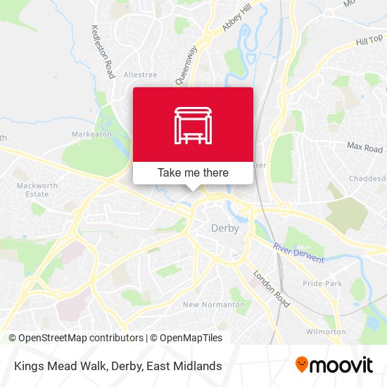 Kings Mead Walk, Derby map