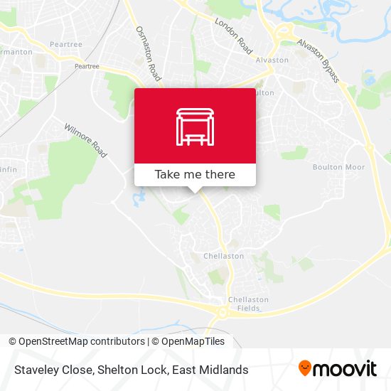 Staveley Close, Shelton Lock map