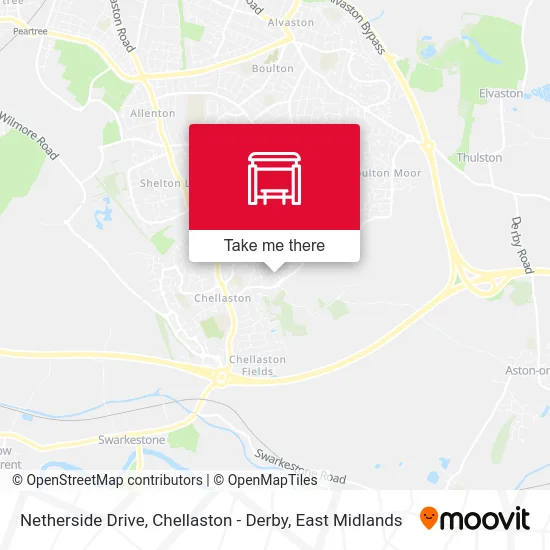 Netherside Drive, Chellaston - Derby map