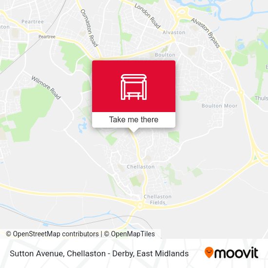 Sutton Avenue, Chellaston - Derby map