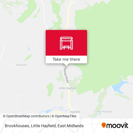 Brookhouses, Little Hayfield map