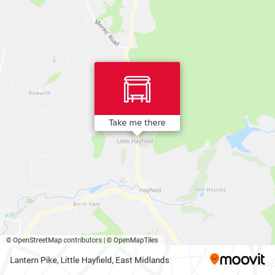 Lantern Pike, Little Hayfield map