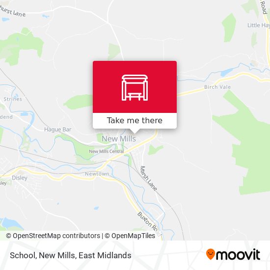 School, New Mills map