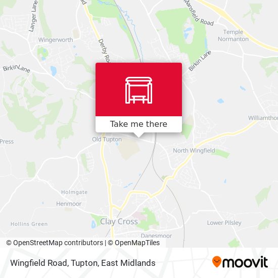 Wingfield Road, Tupton map
