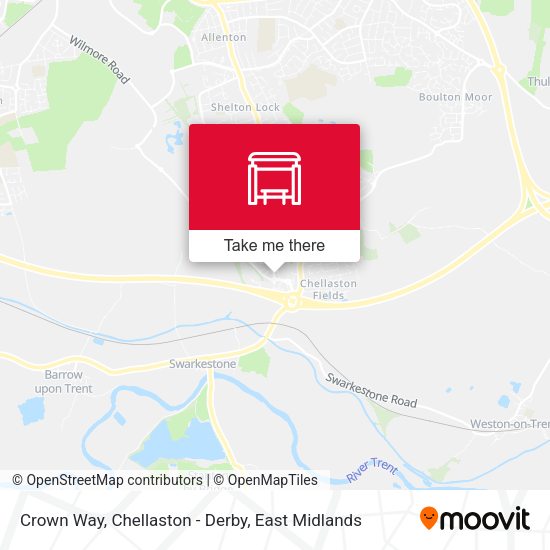 Crown Way, Chellaston - Derby map