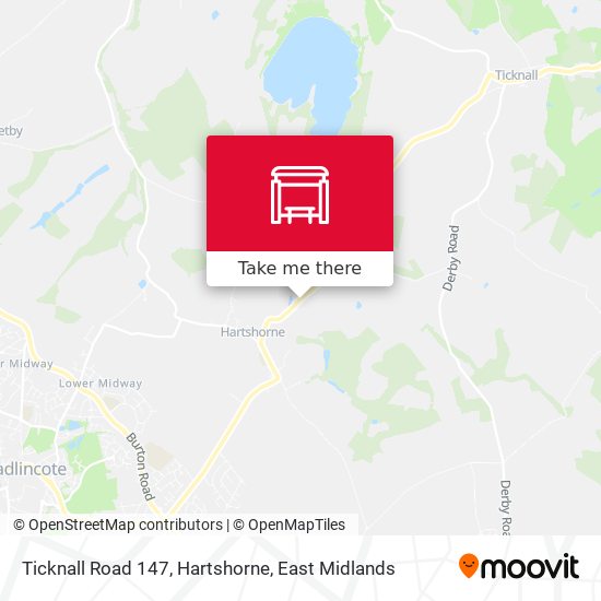 Ticknall Road 147, Hartshorne map