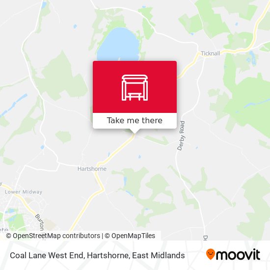 Coal Lane West End, Hartshorne map