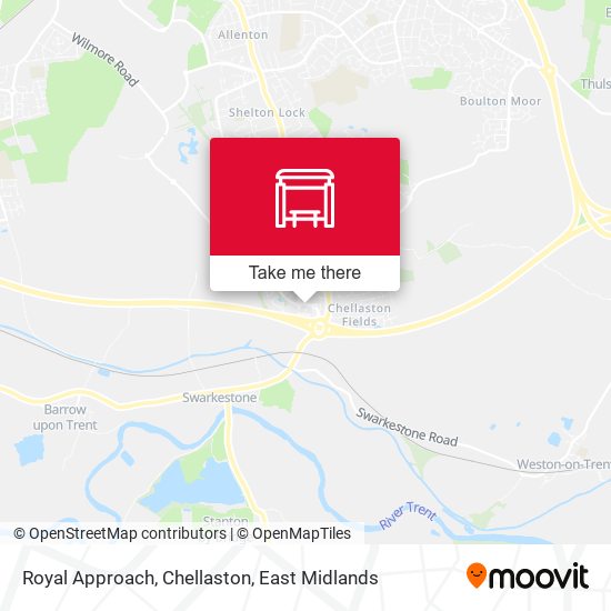 Royal Approach, Chellaston map