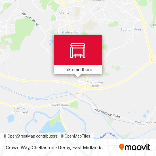 Crown Way, Chellaston - Derby map