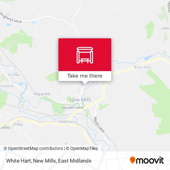 White Hart, New Mills map