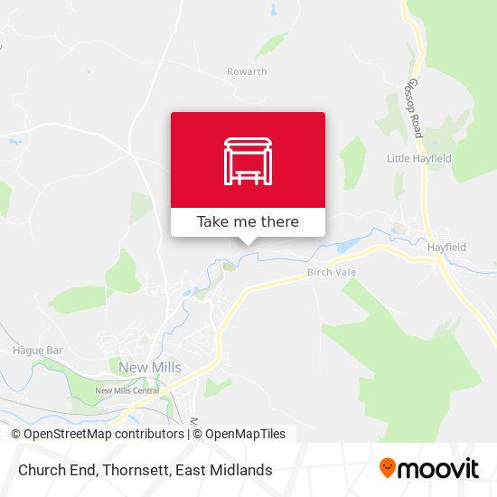 Church End, Thornsett map