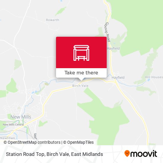 Station Road Top, Birch Vale map
