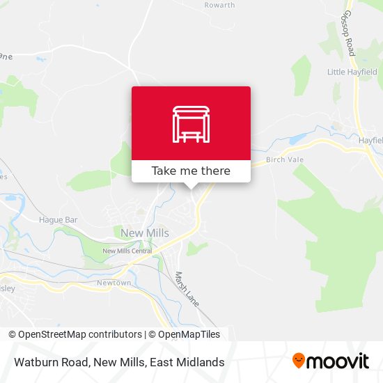 Watburn Road, New Mills map