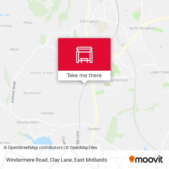 Windermere Road, Clay Lane map
