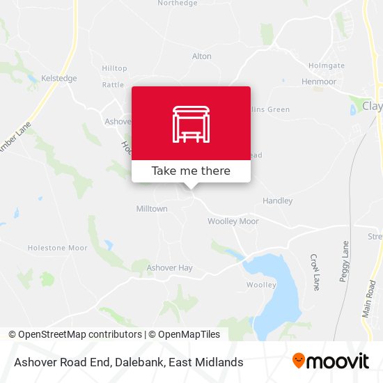 Ashover Road End, Dalebank map