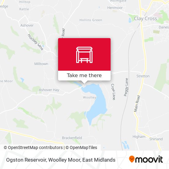 Ogston Reservoir, Woolley Moor map