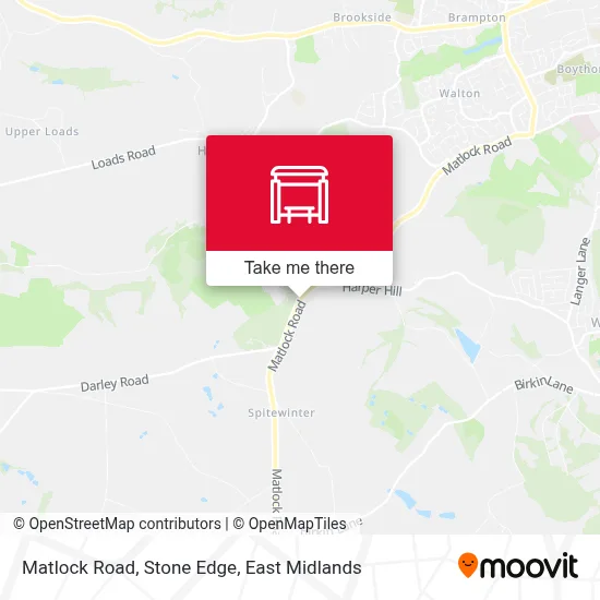 Matlock Road, Stone Edge map
