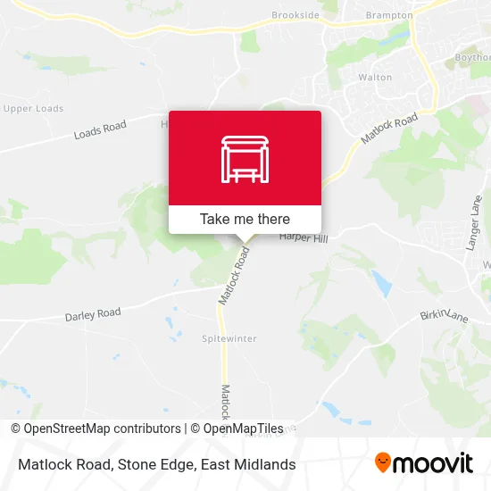 Matlock Road, Stone Edge map