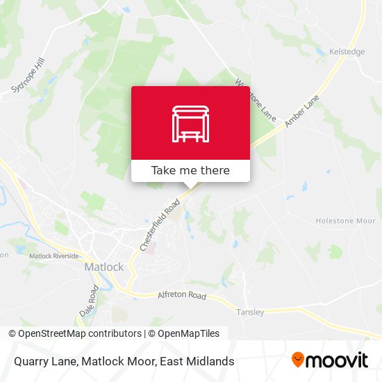 Quarry Lane, Matlock Moor map