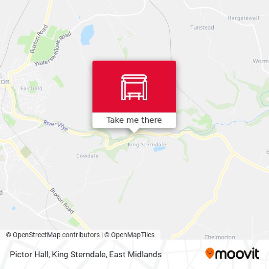 Pictor Hall, King Sterndale map