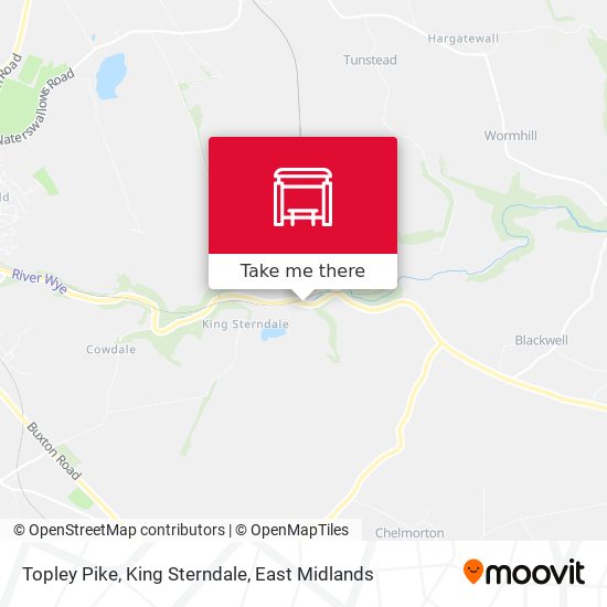 Topley Pike, King Sterndale map