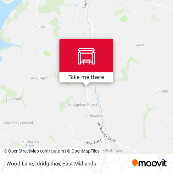 Wood Lane, Idridgehay map