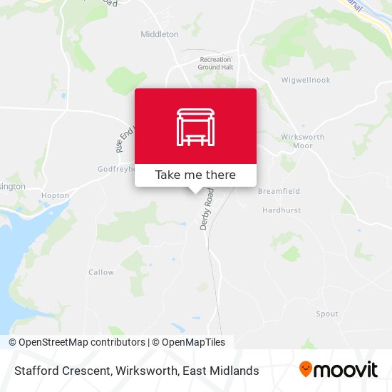 Stafford Crescent, Wirksworth map