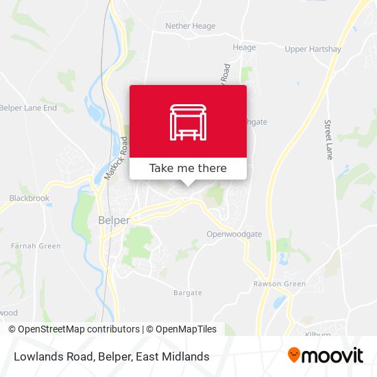 Lowlands Road, Belper map