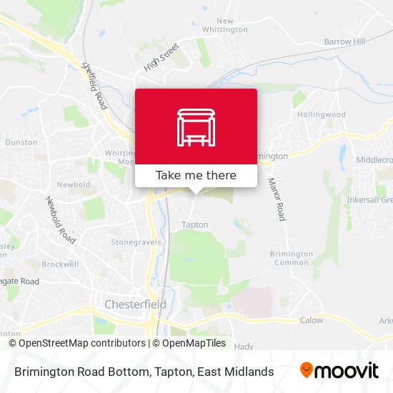 Brimington Road Bottom, Tapton map