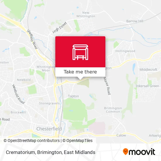 Crematorium, Brimington map