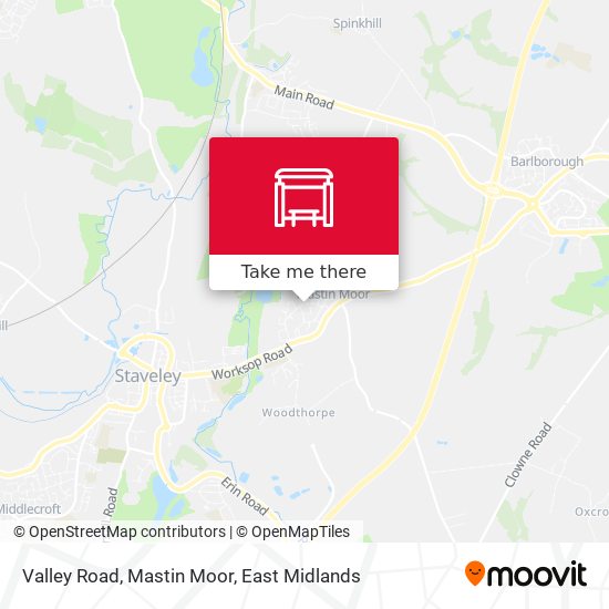 Valley Road, Mastin Moor map