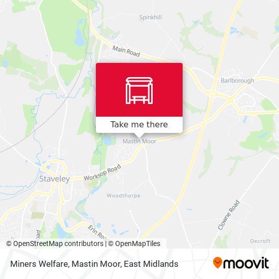 Miners Welfare, Mastin Moor map