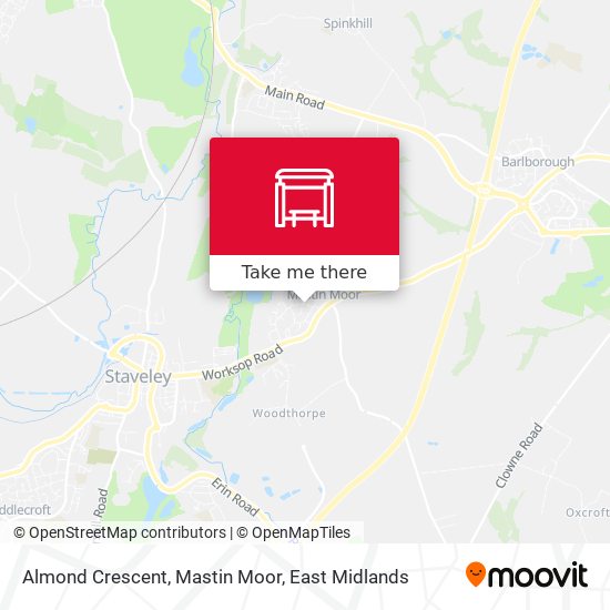 Almond Crescent, Mastin Moor map