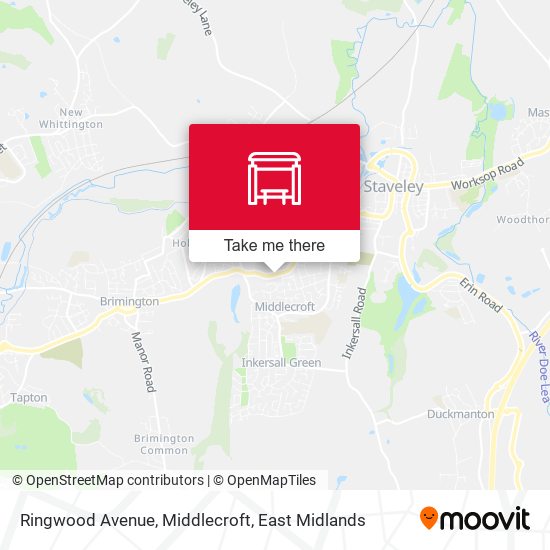 Ringwood Avenue, Middlecroft map