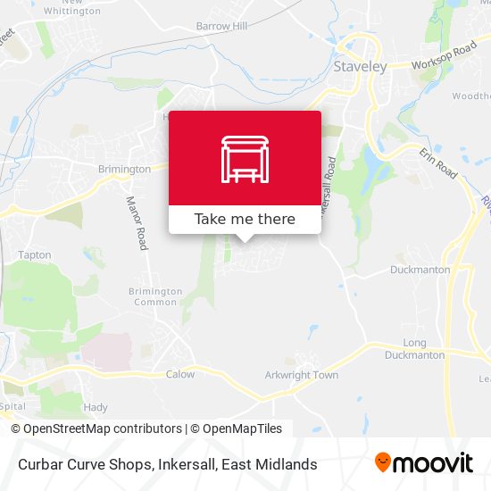 Curbar Curve Shops, Inkersall map
