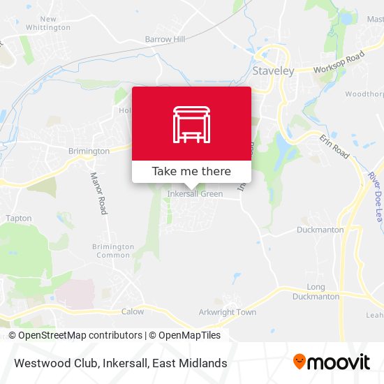 Westwood Club, Inkersall map