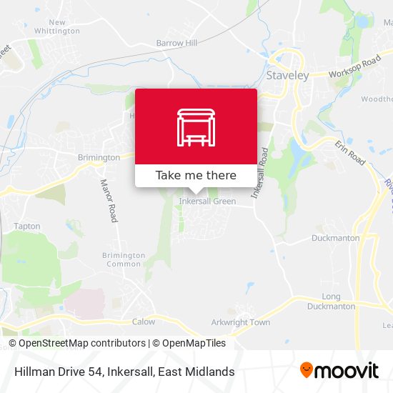Hillman Drive 54, Inkersall map