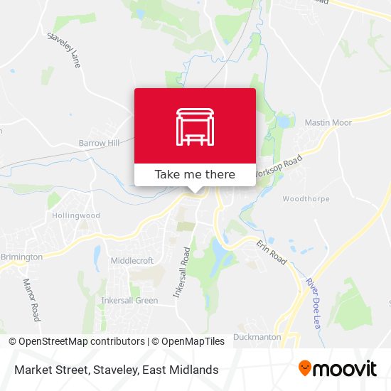 Market Street, Staveley map