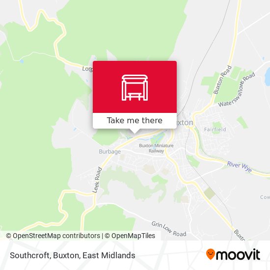 Southcroft, Buxton map