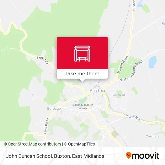 John Duncan School, Buxton map