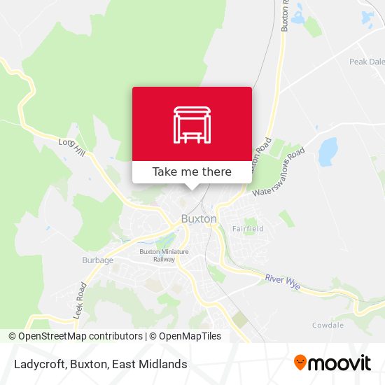 Ladycroft, Buxton map