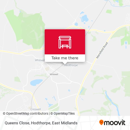 Queens Close, Hodthorpe map