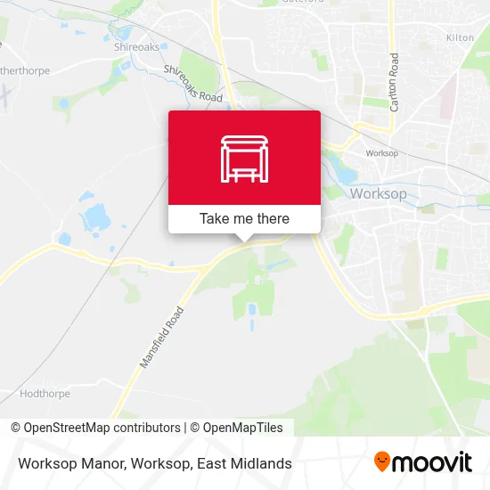 Worksop Manor, Worksop map