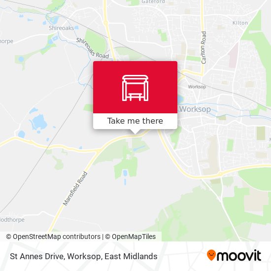 St Annes Drive, Worksop map