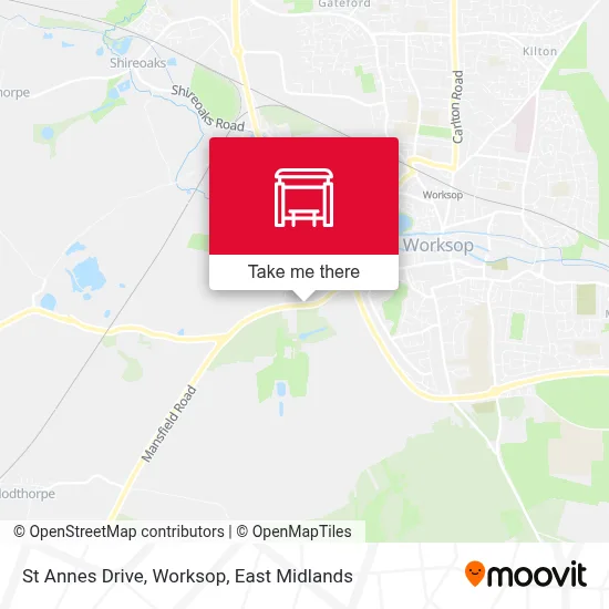 St Annes Drive, Worksop map