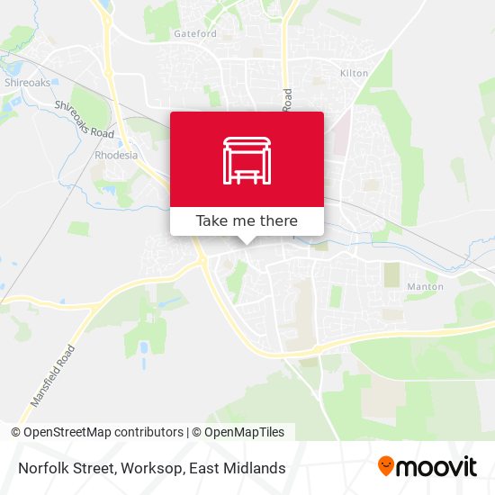 Norfolk Street, Worksop map