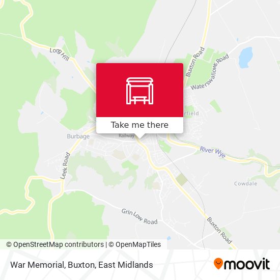 War Memorial, Buxton map