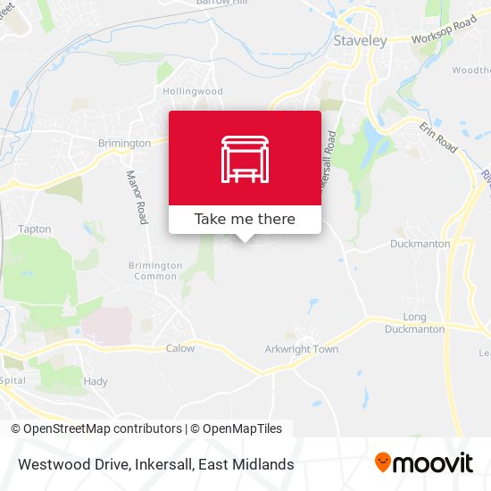 Westwood Drive, Inkersall map
